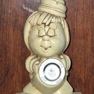 Vintage Paula 1972 Here's My Heart On A Silver Platter Figurine W-253 GC CUTE!!